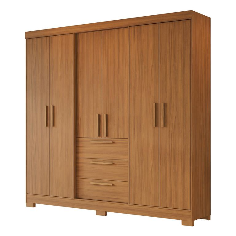 Clóset 6 Puerta(s) 3 Cajón(es) 4 Repisa(s) 182.4x206.5x46.1 cm Café