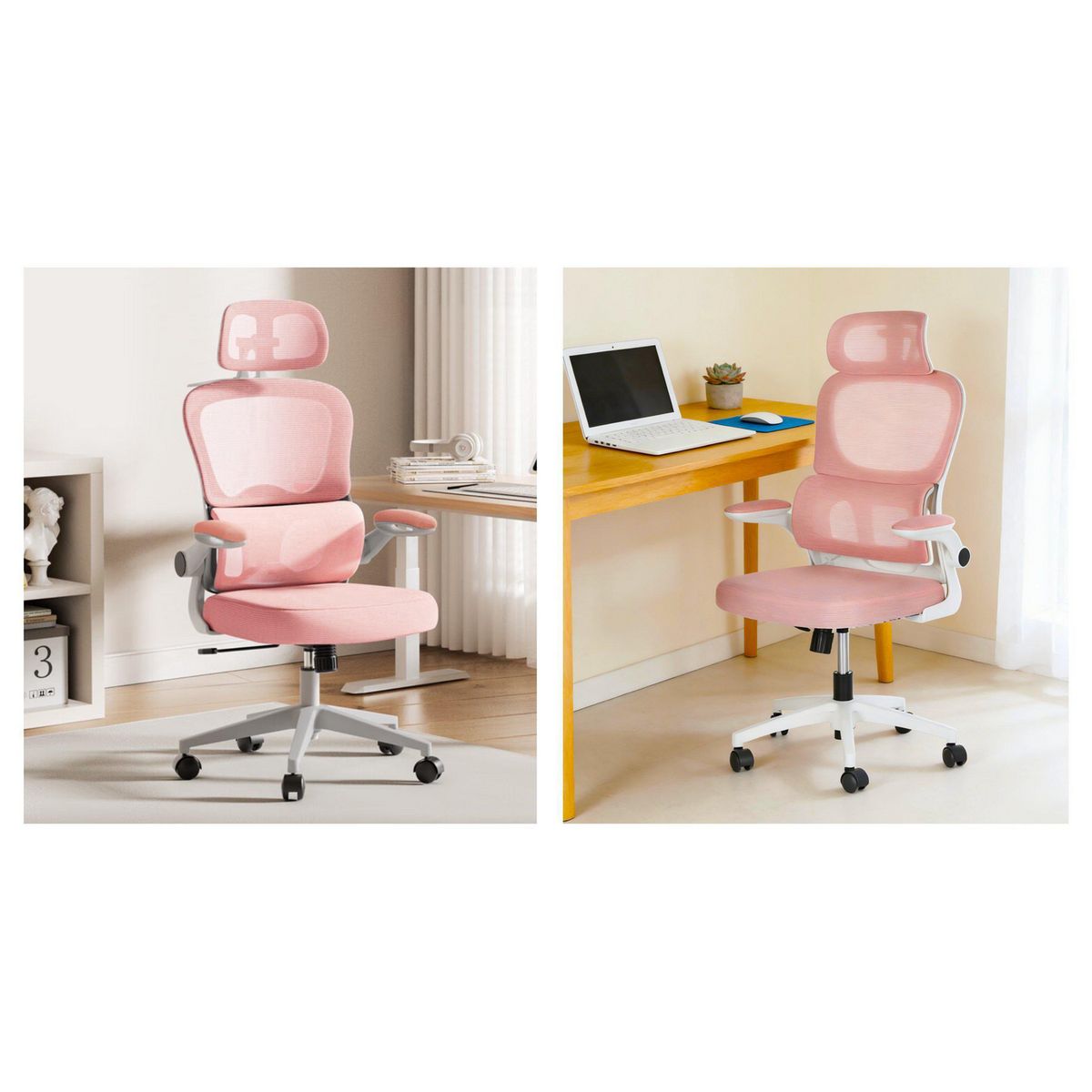 BE DESIGN - Silla PC Infantil Ergonómica Soporte Lumbar Rosado