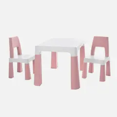 KIDSCOOL - Set Mesa Infantil Blanco/Rosado 78x50x55 cm