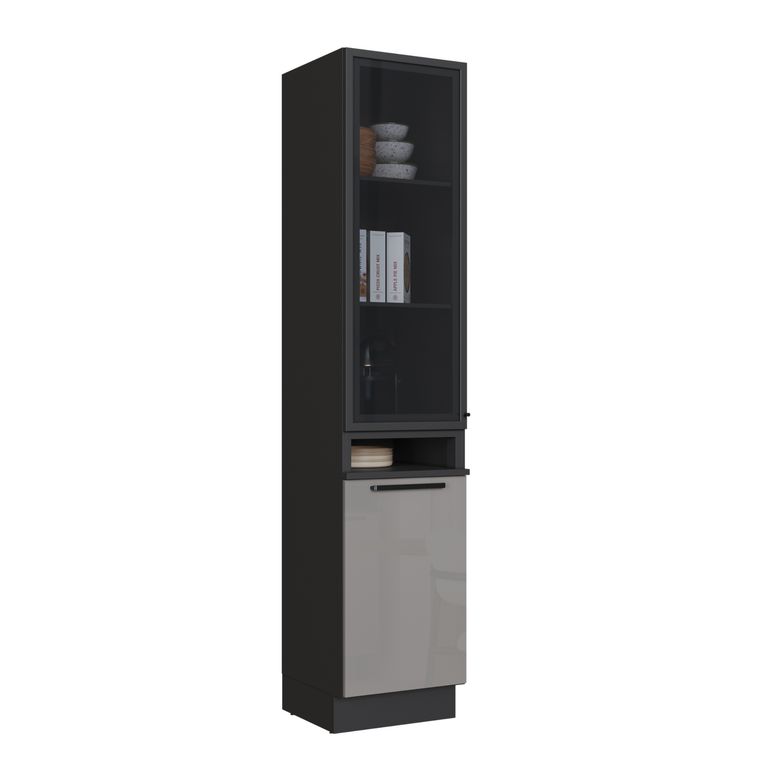 Mueble Despensa Titanio 2P Vidrio