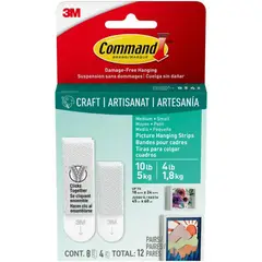 COMMAND - Tiras Sujetacuadros Pack 12 Pares