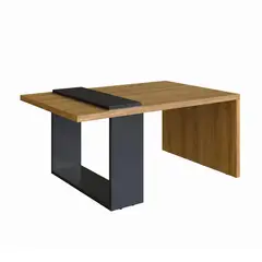 BE DESIGN - Mesa de Centro Boho Miel/Negro 90x59x41 cm
