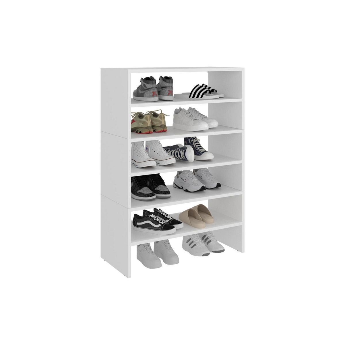 TUHOME - Zapatero MDP 6 Nivel(es) 72x103.5x34.1 cm Blanco