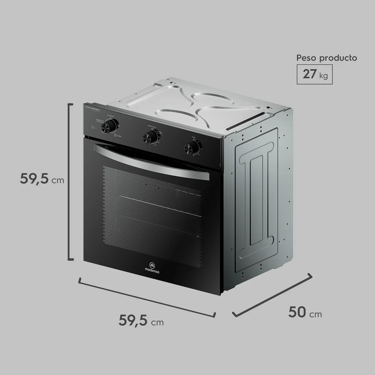 Combo Horno + Campana + Encimera OM6TB-KM4GX-DM6SS, marca MADEMSA - Foto 2