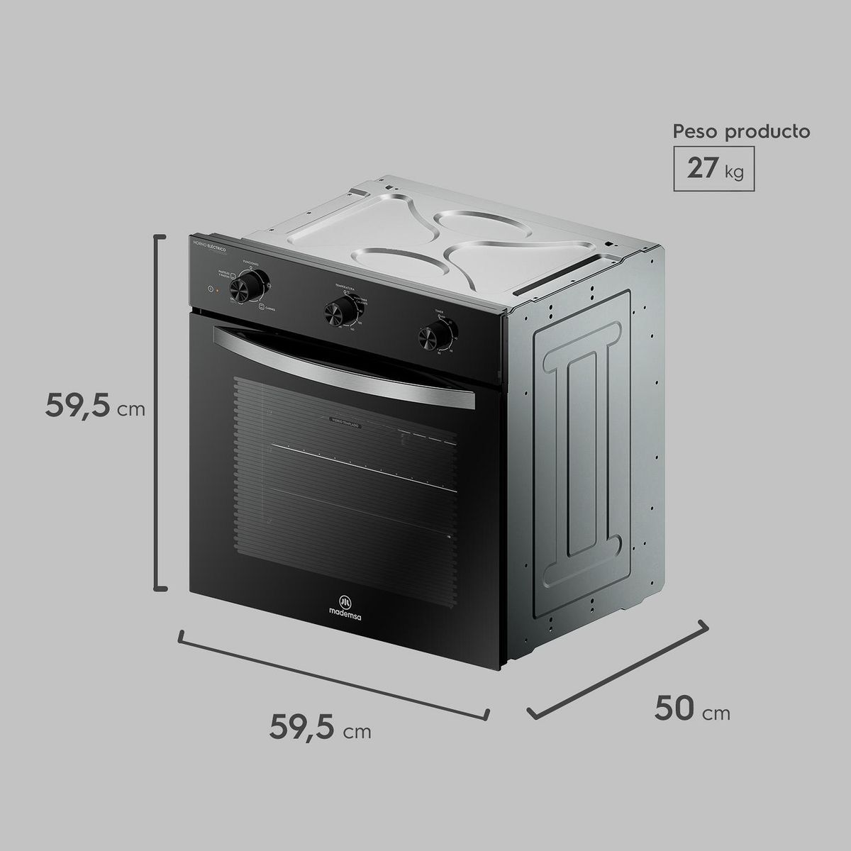 Combo Horno + Campana + Encimera OM6TB-KM4CX-DM6SS, marca MADEMSA - Foto 2