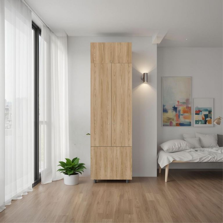 Clóset 4 Puerta(s) 7 Repisa(s) 180x200x40.2 cm Beige