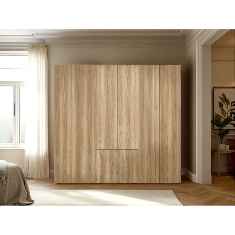 Clóset 7 Puerta(s) 5 Repisa(s) 120x200x40.2 cm Beige