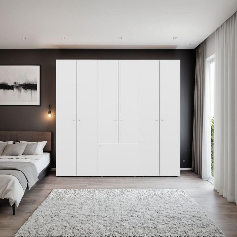 Clóset 7 Puerta(s) 0 Cajón(es) 5 Repisa(s) 120x200x40.2 cm Blanco
