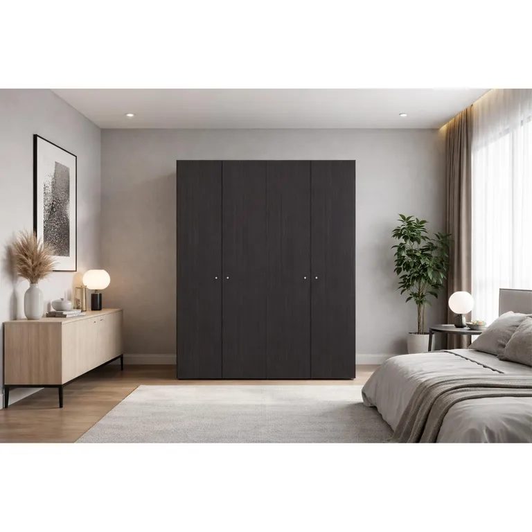 Clóset 4 Puerta(s) 1 Repisa(s) 60x200x40.2 cm Café