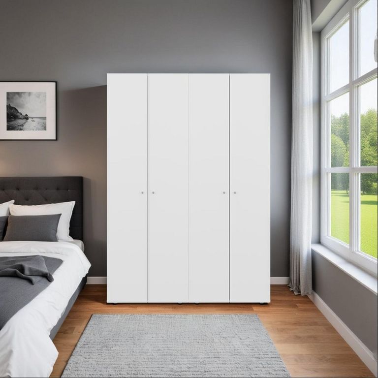Clóset 4 Puerta(s) 1 Repisa(s) 60x200x40.2 cm Blanco