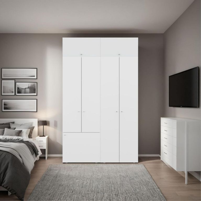 Clóset 7 Puerta(s) 6 Repisa(s) 120x170x40.2 cm Blanco