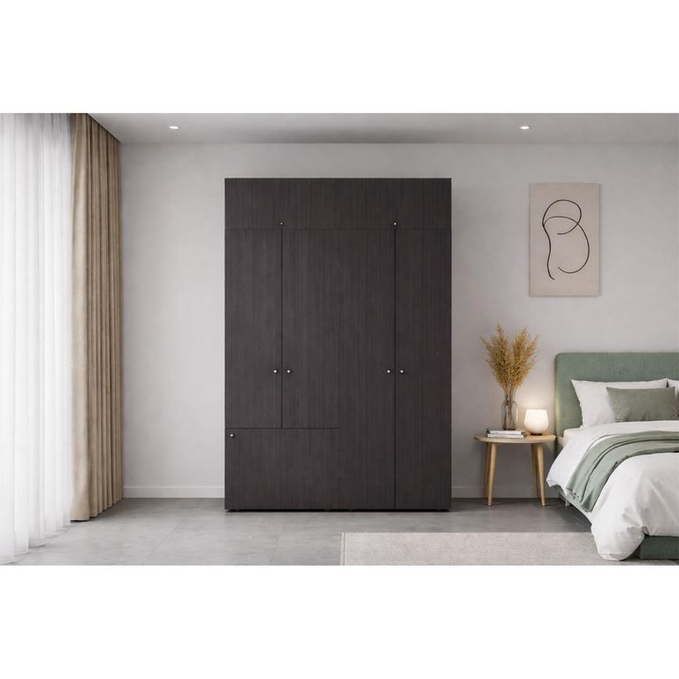 Clóset 7 Puerta(s) 6 Repisa(s) 120x170x40.2 cm Café