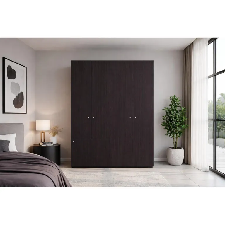 Clóset 5 Puerta(s) 3 Repisa(s) 60x200x40.2 cm Café