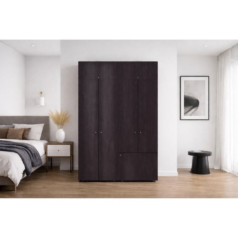 Clóset 7 Puerta(s) 3 Repisa(s) 60x200x40.2 cm Café