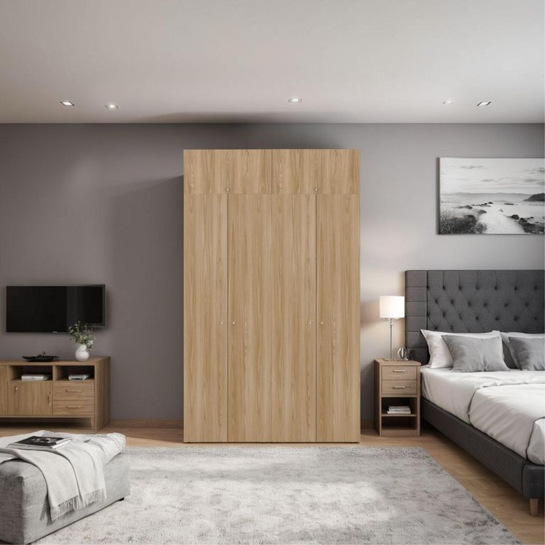 Clóset 6 Puerta(s) 3 Repisa(s) 60x200x40.2 cm Beige