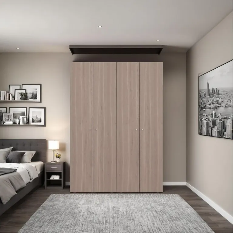 Clóset 4 Puerta(s) 1 Repisa(s) 60x200x40.2 cm Café