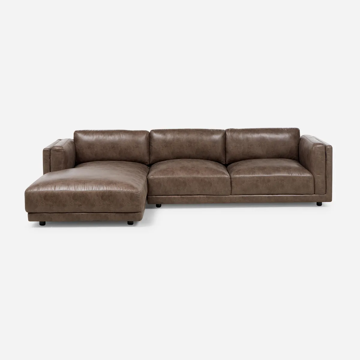 ROSEN - Sofá Seccional Derecho 5 cuerpos Vonono 309x79x179 cm Tierra