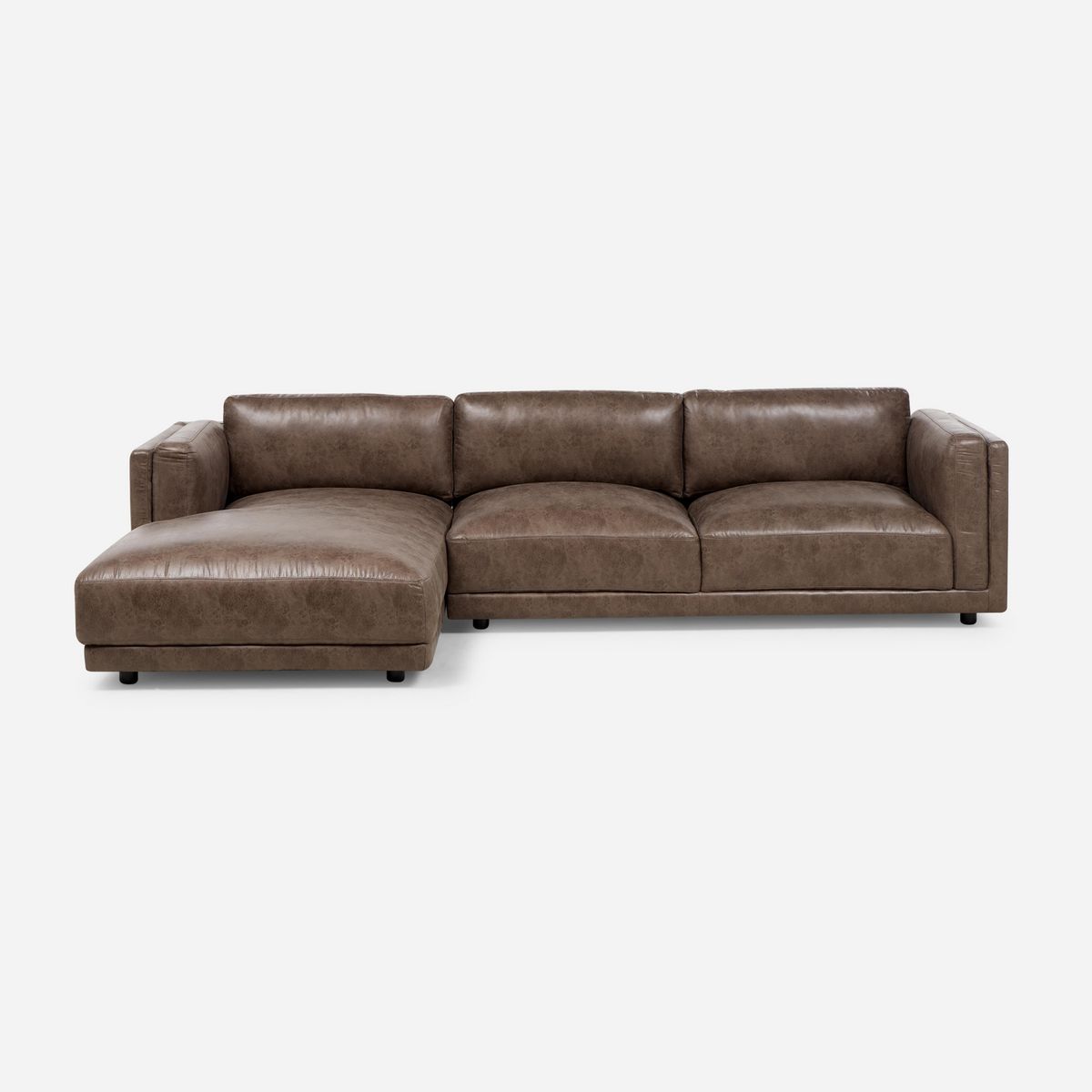 ROSEN - Sofá Seccional Izquierdo 5 cuerpos Vonono 309x79x179 cm Café