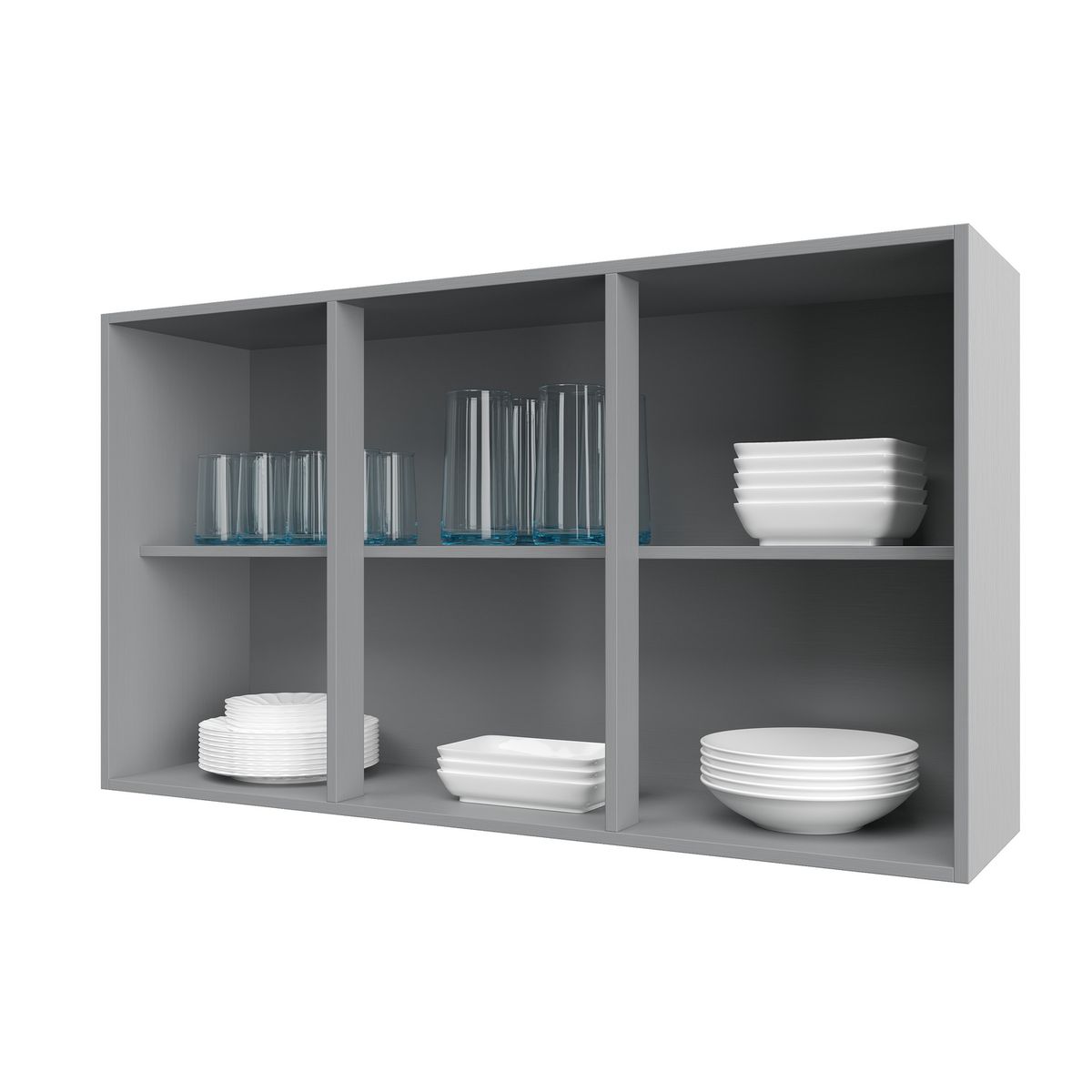 HOME MOBILI - Mueble Americana Eco Aereo 3P Gris Home Mobili