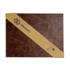 DAVANTI - Set 4 Individuales Rectangular 42x32 cm Clasic Café