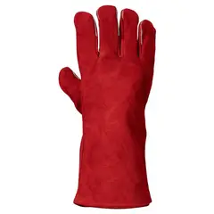 ACTIVEX - Guante Soldador de Cuero Talla única Rojo
