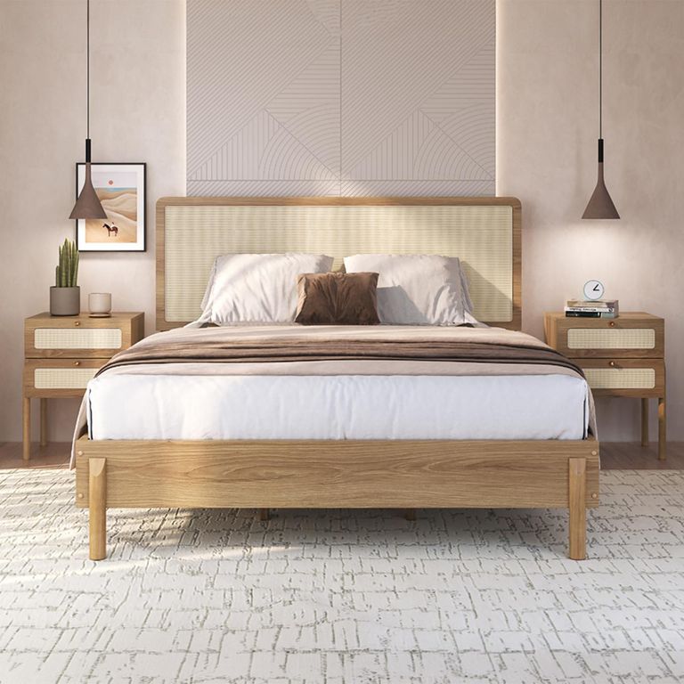 Cama Oslo King Beige