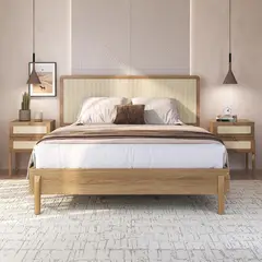 DECOCASA - Cama Oslo King Beige