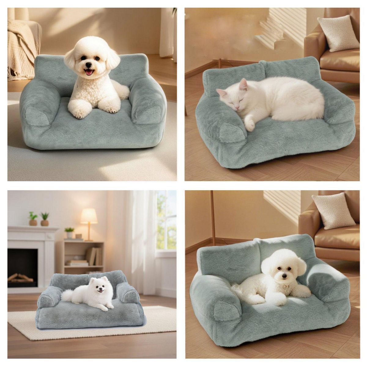 GENERICO - Cama mascota para Perro 26x65x45 cm Gris