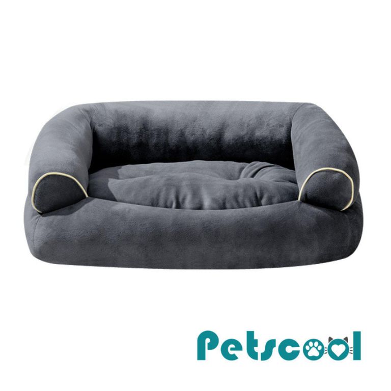 Cama softy para Perro 24x105x65 cm Gris oscuro