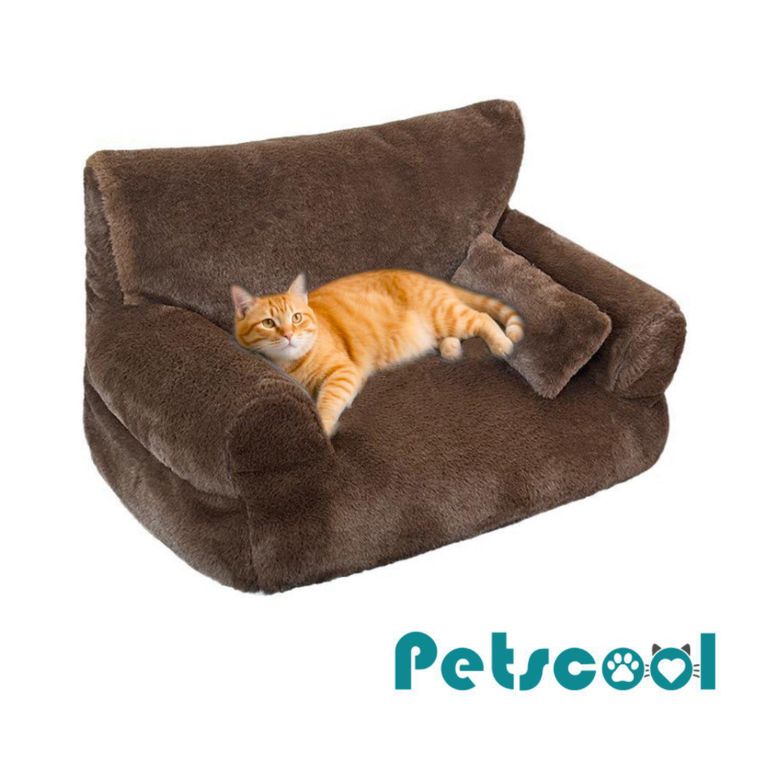 Cama antiestres para Perro 34x53x42 cm Café