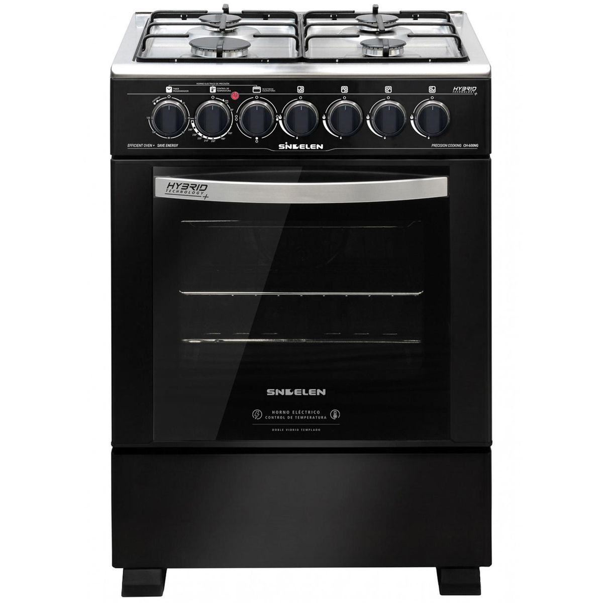 Cocina a Gas 4 Platos Negro CH-600NG, marca SINDELEN - Foto Principal