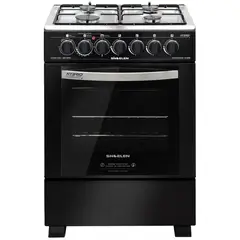 SINDELEN - Cocina a Gas 4 Platos Negro CH-600NG