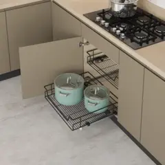 HBT - Cesta extensible para mueble de cocina 600mm Antracita