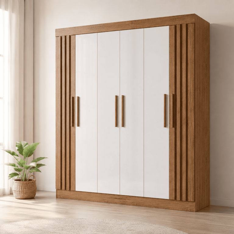 Clóset 6 Puerta(s) 2 Cajón(es) 5 Repisa(s) 180x200x47 cm Café