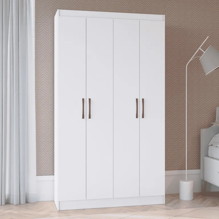 Clóset 4 Puerta(s) 8 Repisa(s) 92x175x40 cm Blanco