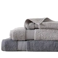 MASHINI - Set de Toallas 550 gr Algodón 70x140 cm Gris
