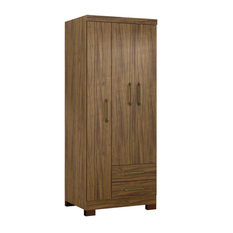 Clóset 3 Puerta(s) 2 Cajón(es) 4 Repisa(s) 83.2x187.4x47.3 cm Canela
