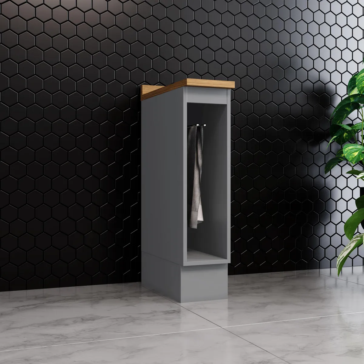 Mueble de baño Toallero Americana Gris, marca HOME MOBILI - Foto 2