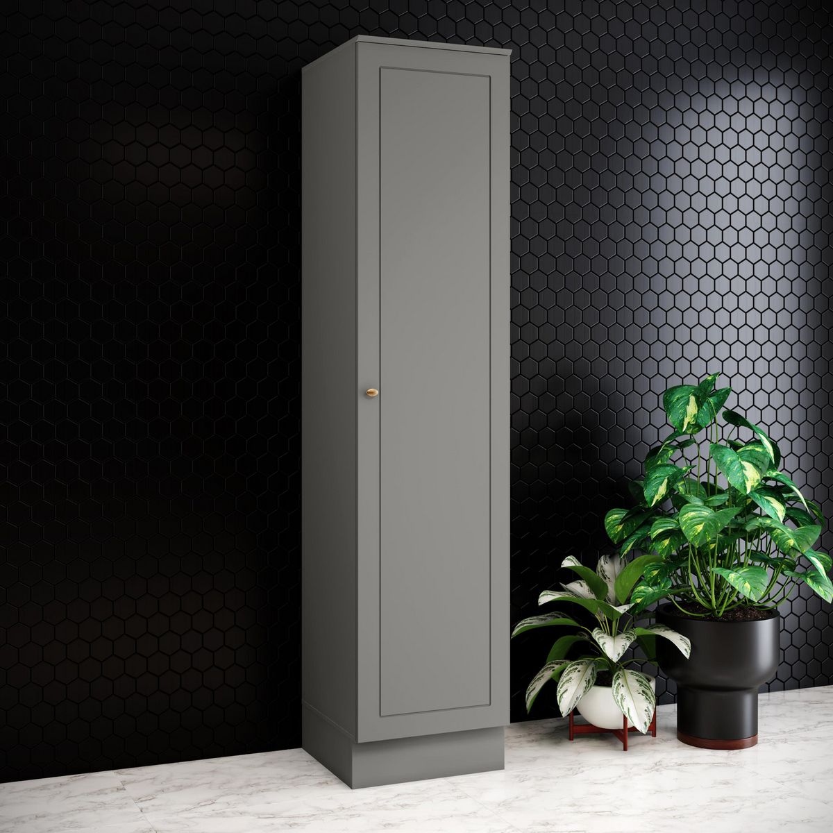 Mueble de cocina Despensa Americana 1P Gris, marca HOME MOBILI - Foto 2