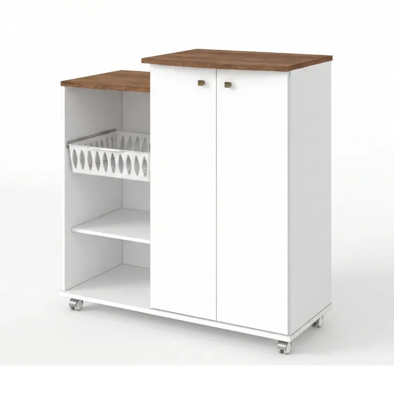 Mueble de cocina Auxiliar Ruedas Blanco