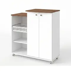 BE DESIGN - Mueble de cocina Auxiliar Ruedas Blanco