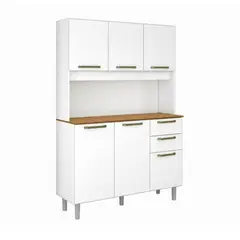 BE DESIGN - Mueble de Cocina Alacena Despensa Blanco MDP 174x120.2x37.8 cm