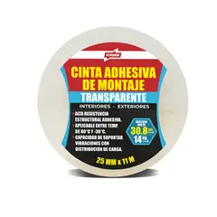 FIXSER - Cinta Montaje transparente 11 mt