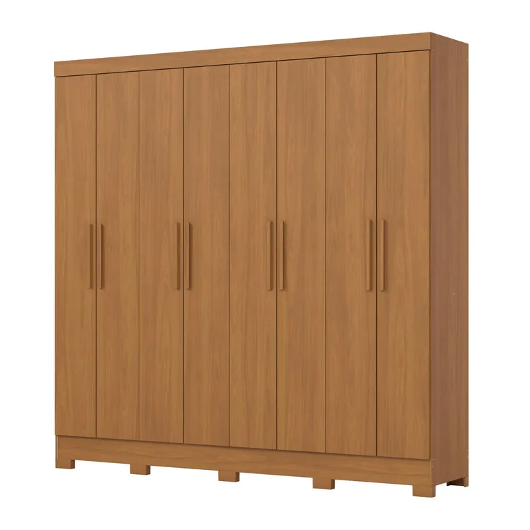 Clóset 8 Puerta(s) 4 Cajón(es) 4 Repisa(s) 216x215x46.5 cm Canela