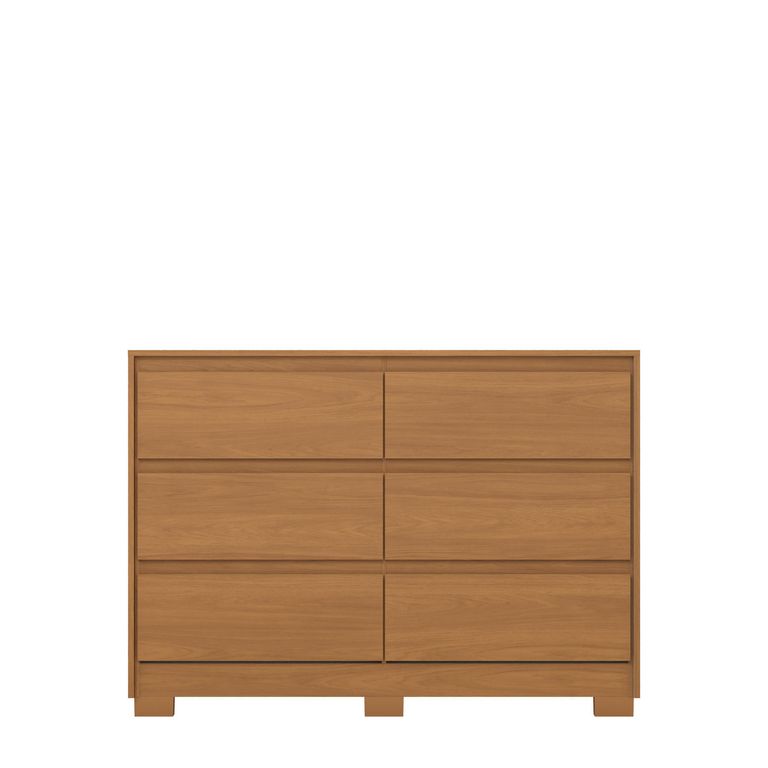 Cómoda 6 Cajón(es) Velmo 129.5x93x48 cm Canela