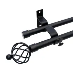 PALERMO - Set de Barras 13 cm 200 cm Fierro Negro