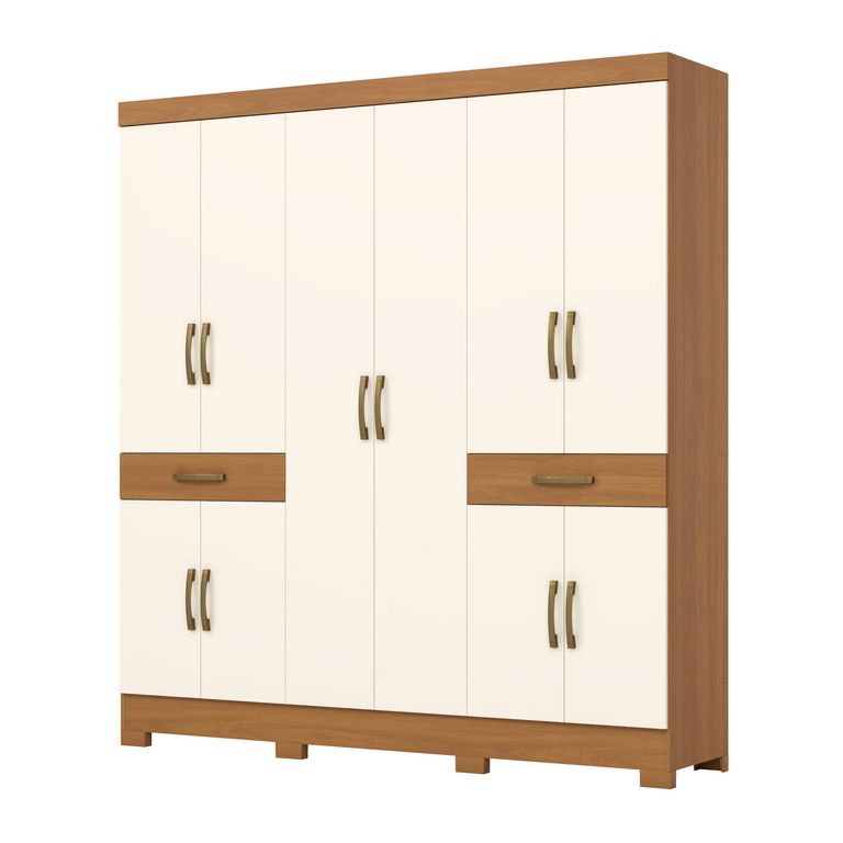 Clóset 10 Puerta(s) 2 Cajón(es) 5 Repisa(s) 200x215x46.5 cm Blanco