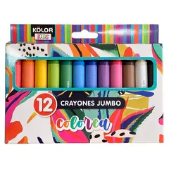 KOLOR - Set Crayones Jumbo 12 Colores