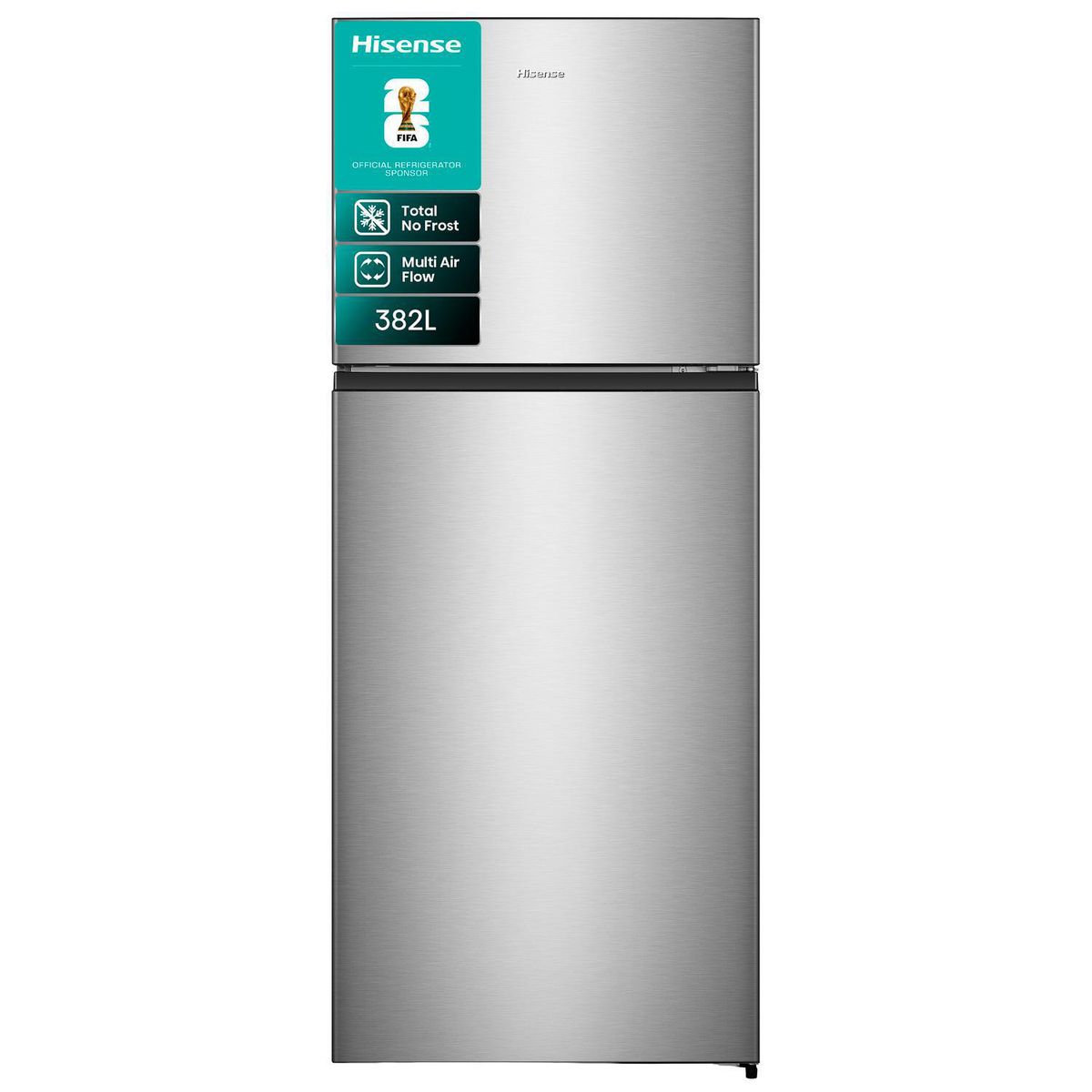 HISENSE - Refrigerador Top Freezer No Frost 382 Litros Inox RT488N4ASU1