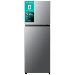 HISENSE - Refrigerador Top Freezer No Frost 326 Litros Inox RT418N4ASU1